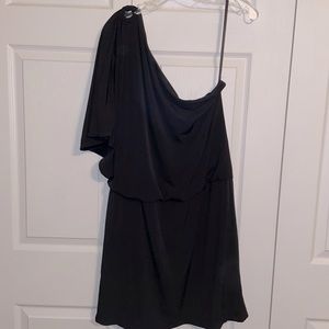 *NWT* White House Black Market One-Sleeve Dress, Black, Size 14